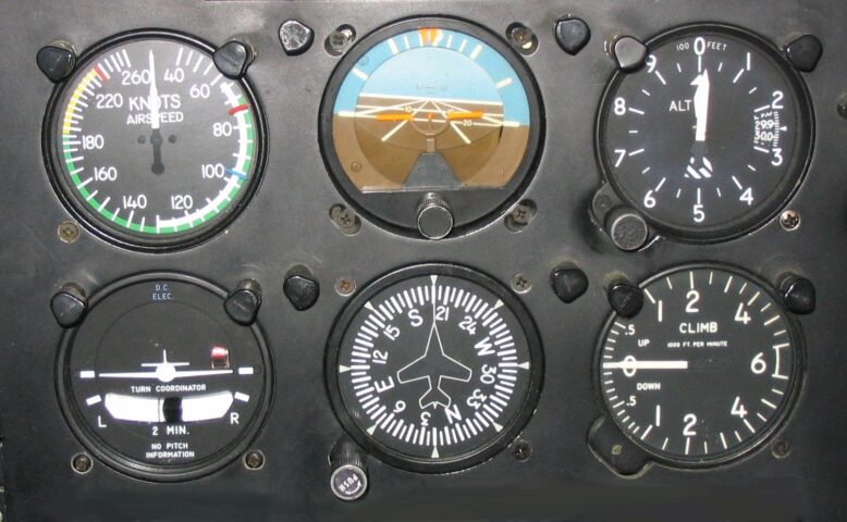 flight instruments six pack